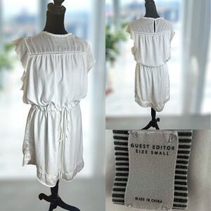 Anthropologie | Guest Editor Flutter Sleeve Tie Waist Dress Size S